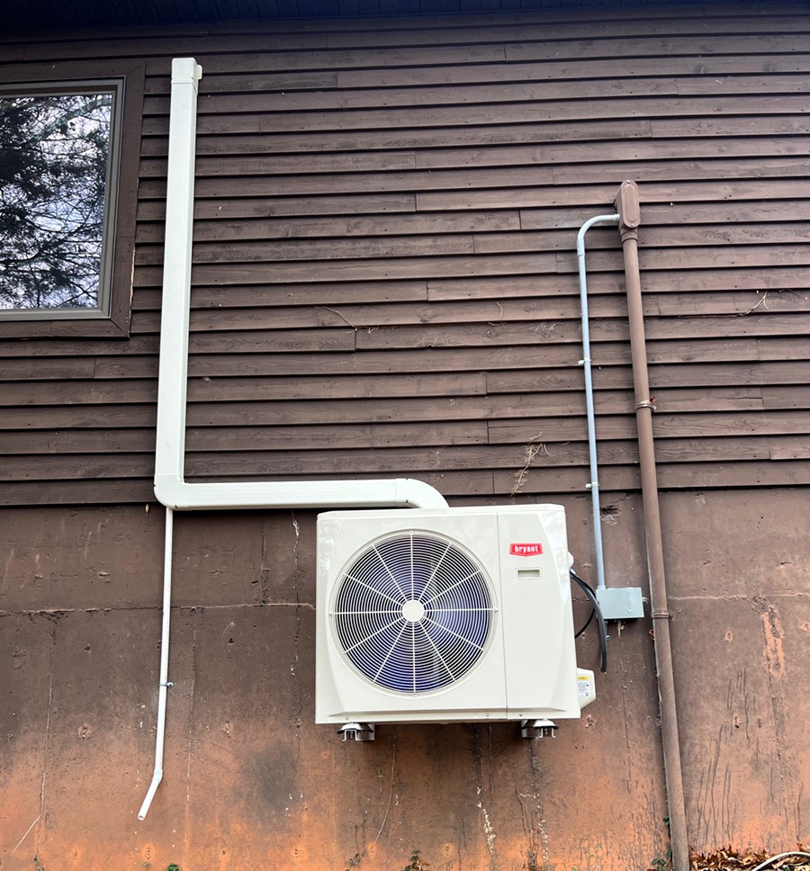 Boones Trace Garage Makeover to Home Gym, What? Ductless Mini-splits have many uses!